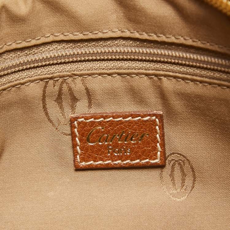 Pre Owned Cartier Brown Leather Small Marcello de Cartier Bag