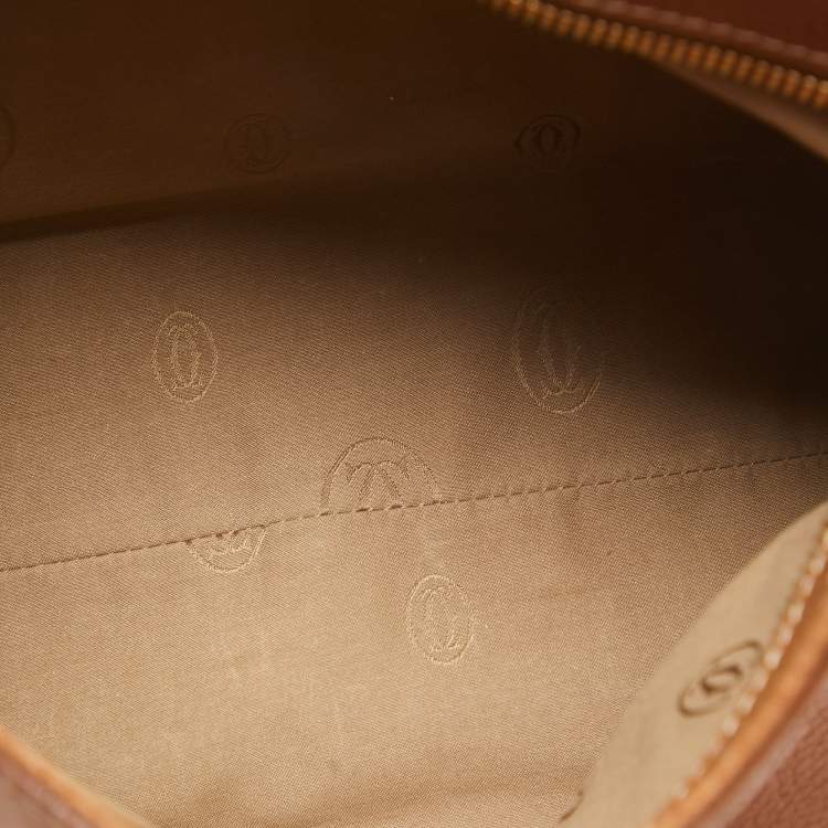 Pre Owned Cartier Brown Leather Small Marcello de Cartier Bag