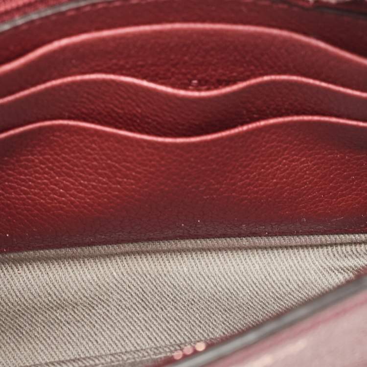 Pre Owned Cartier Red Leather C De Cartier Clutch