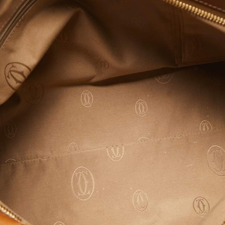 Pre Owned Cartier Brown Leather Medium Marcello de Cartier Bag