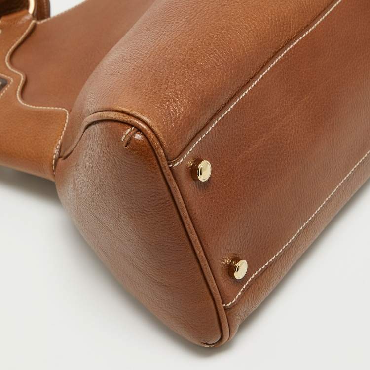 Pre Owned Cartier Brown Leather Medium Marcello de Cartier Bag