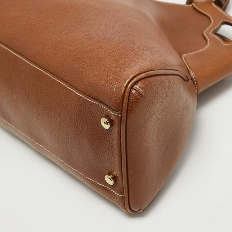 Pre Owned Cartier Brown Leather Medium Marcello de Cartier Bag