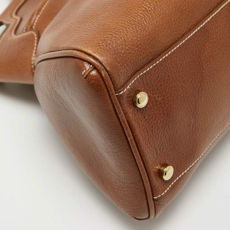 Pre Owned Cartier Brown Leather Medium Marcello de Cartier Bag