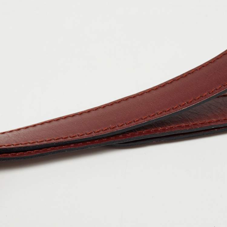 Pre Owned Cartier Burgundy Leather Must de Cartier Crossbody Bag