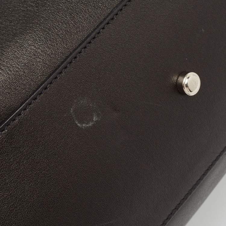 Pre Owned Cartier Black Karung Leather Medium Marcello de Cartier Bag