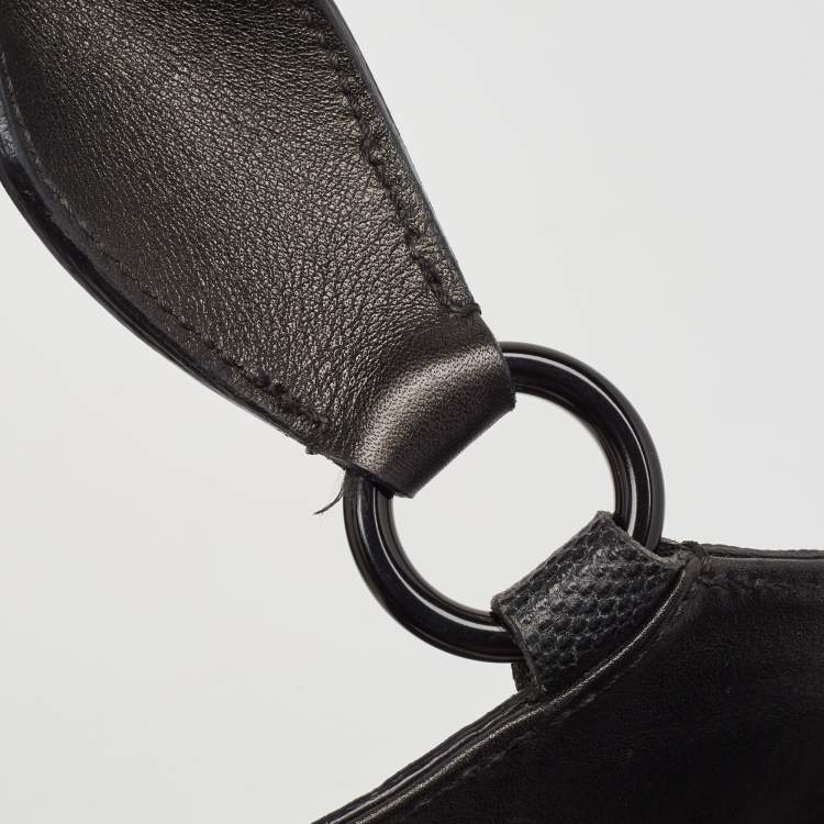 Pre Owned Cartier Black Karung Leather Medium Marcello de Cartier Bag