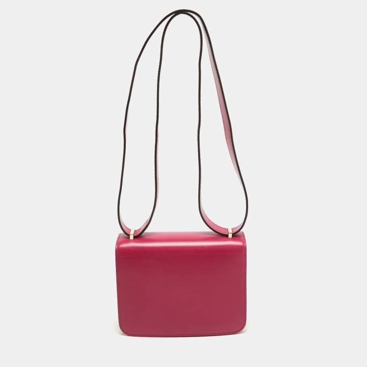 Pre Owned Cartier Fuchsia Leather Nano C De Cartier Shoulder Bag