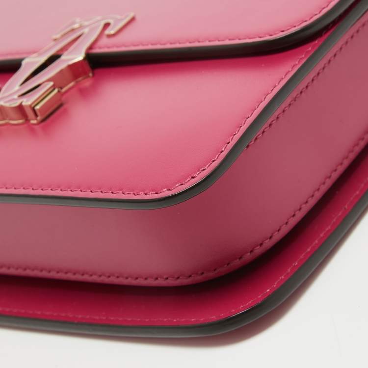 Pre Owned Cartier Fuchsia Leather Nano C De Cartier Shoulder Bag