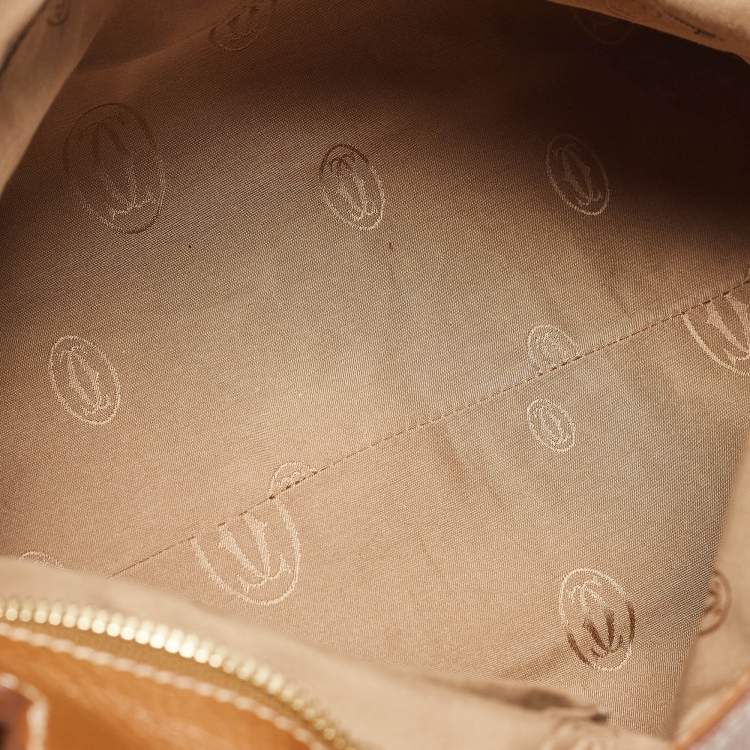 Pre Owned Cartier Brown Leather Small Marcello De Cartier Tote