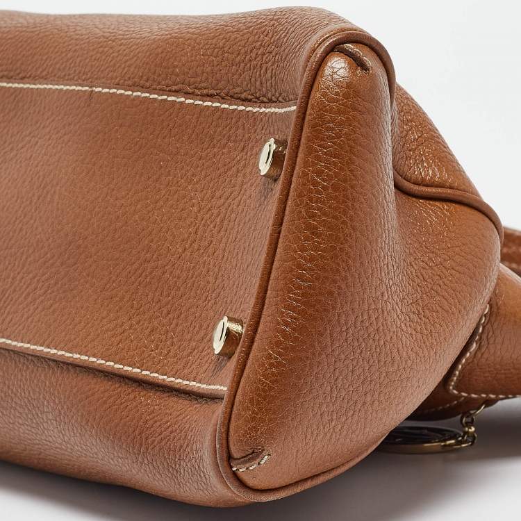 Pre Owned Cartier Brown Leather Small Marcello De Cartier Tote