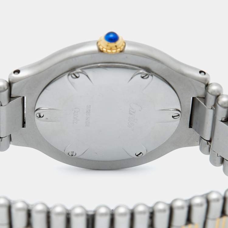 Pre Owned Cartier White Stainless Steel Must De Cartier Women's Wristwatch 31 mm