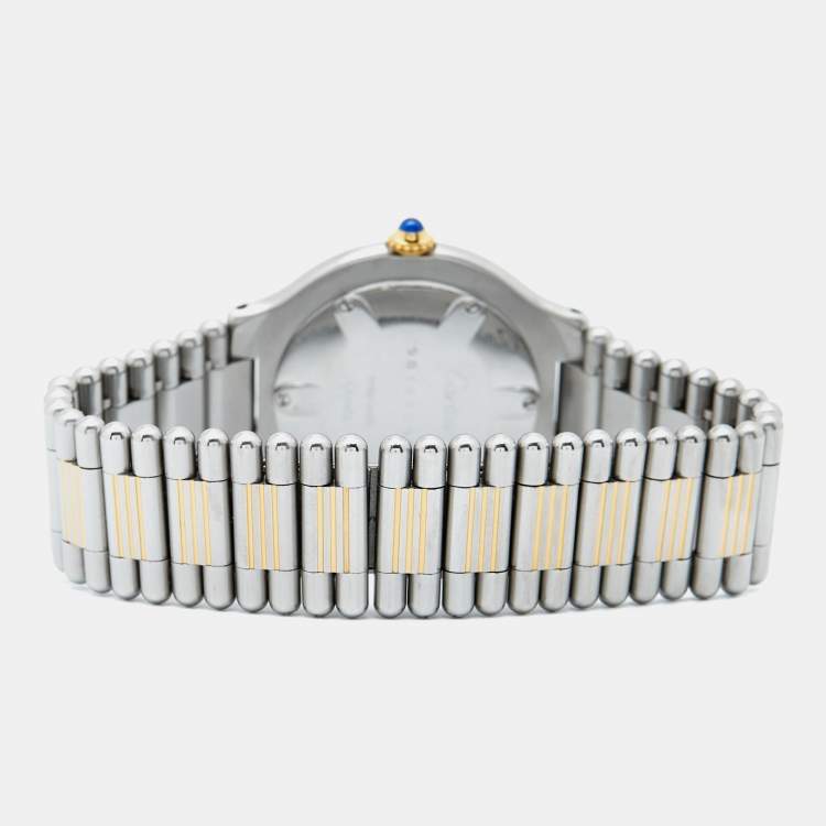 Pre Owned Cartier White Stainless Steel Must De Cartier Women's Wristwatch 31 mm