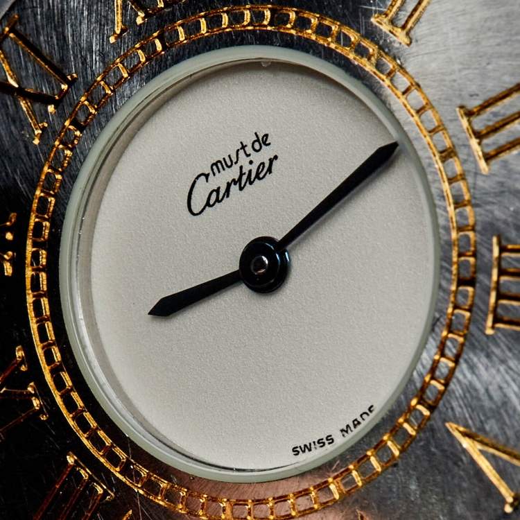 Pre Owned Cartier White Stainless Steel Must De Cartier Women's Wristwatch 31 mm