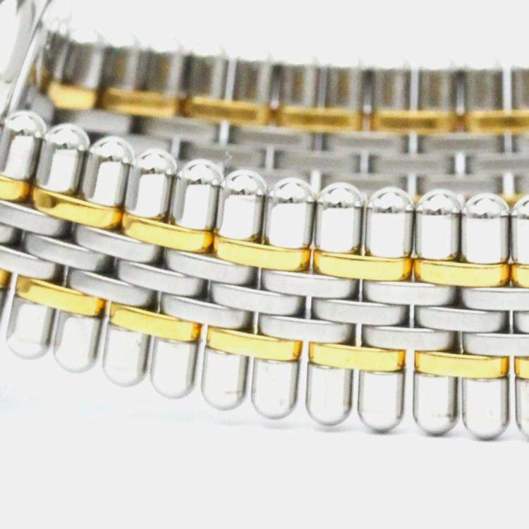 Pre Owned Cartier Silver Gold Plated Stainless Steel Must Quartz Women's Wristwatch 28 mm