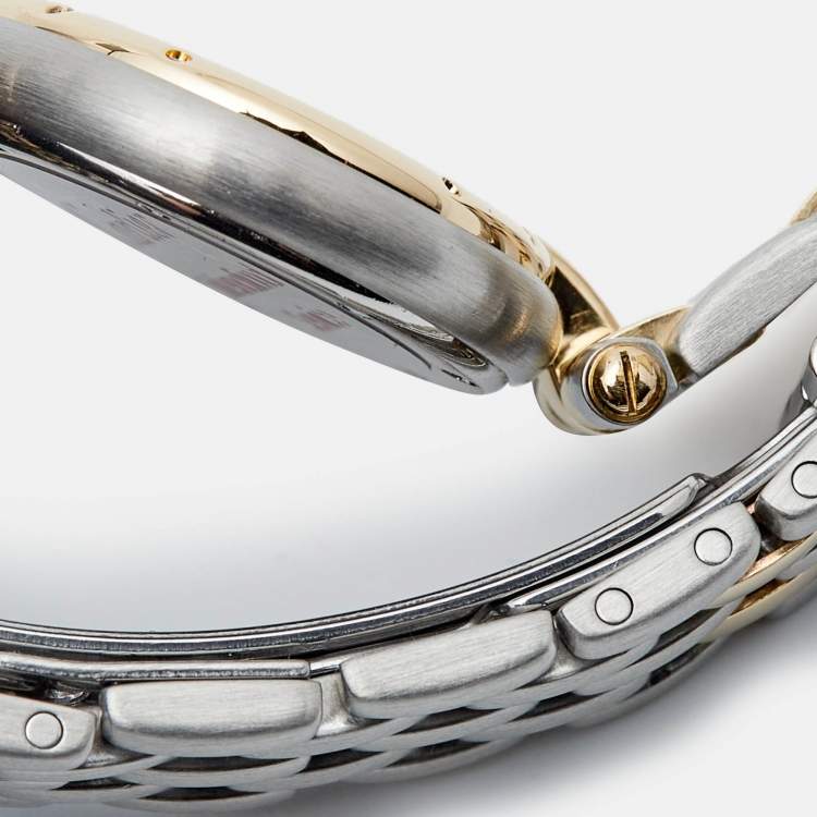 مملوكة مسبقًا Cartier Silver 18K Yellow Gold And Stainless Steel Panthère Cougar 1057920 Women's Wristwatch 24 mm