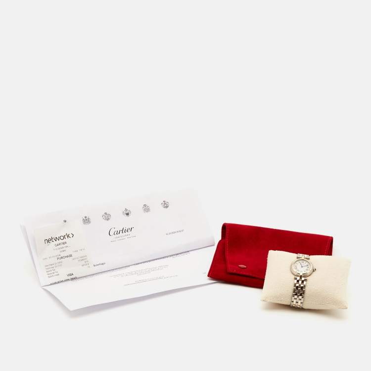 مملوكة مسبقًا Cartier Silver 18K Yellow Gold And Stainless Steel Panthère Cougar 1057920 Women's Wristwatch 24 mm