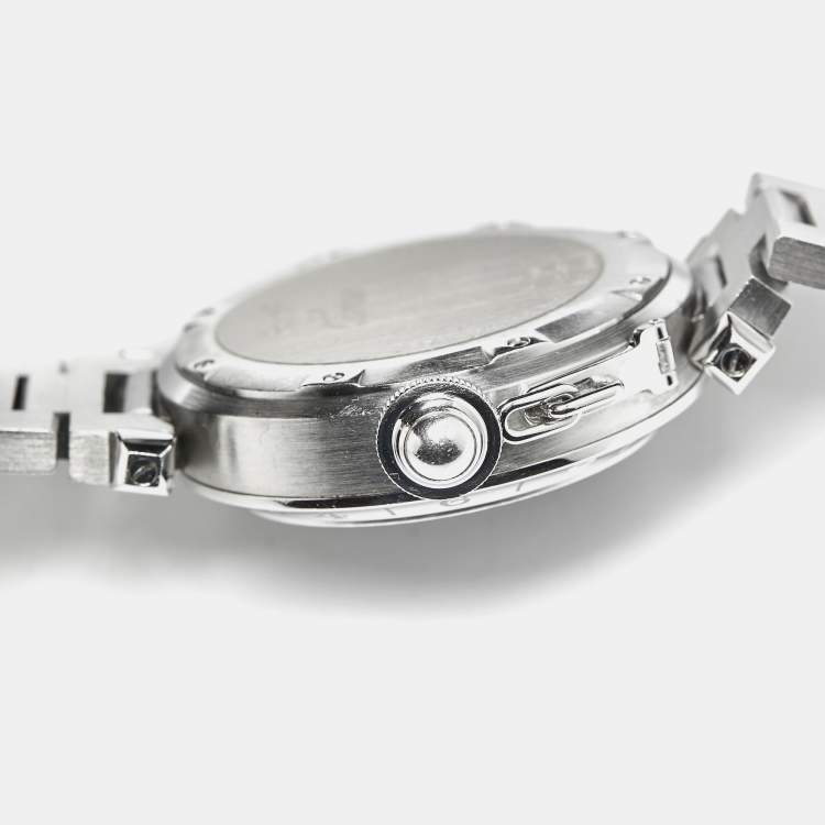 Pre Owned Cartier Black Stainless Steel Pasha De Cartier W31049M7 Unisex Wristwatch 35 mm