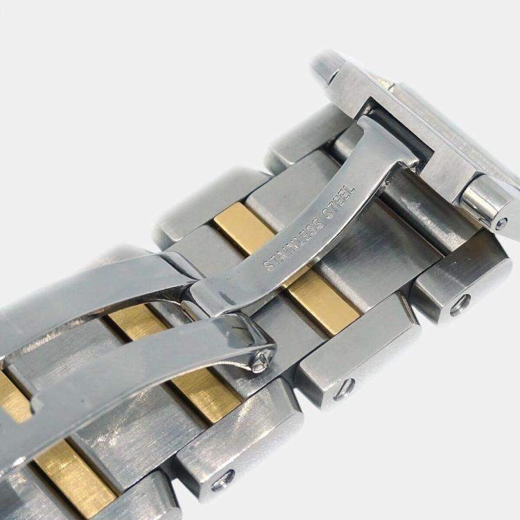 Pre Owned Cartier Beige Stainless Steel Tank Francaise W51005Q4 Quartz Women's Wristwatch 27 mm