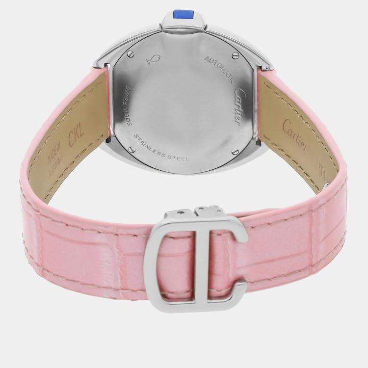 Pre Owned Cartier Cle De Cartier W4CL0005 Automatic Stainless Steel Silver Dial Women's Wristwatch 35mm