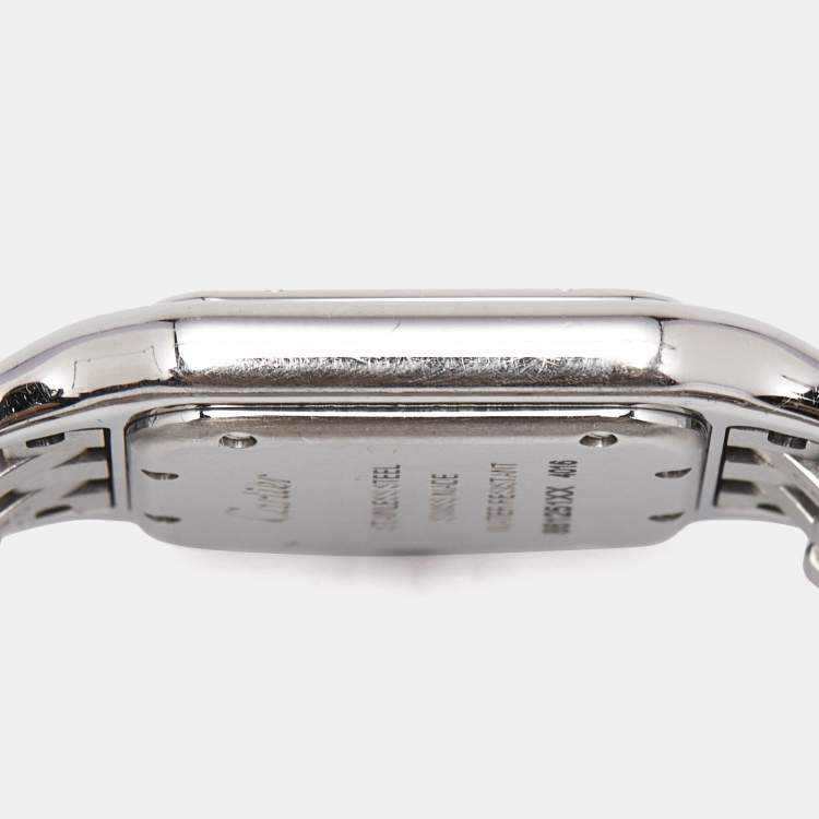Pre Owned Cartier Silver Stainless Steel Panthere WSPN0007 Women's Wristwatch 26 mm