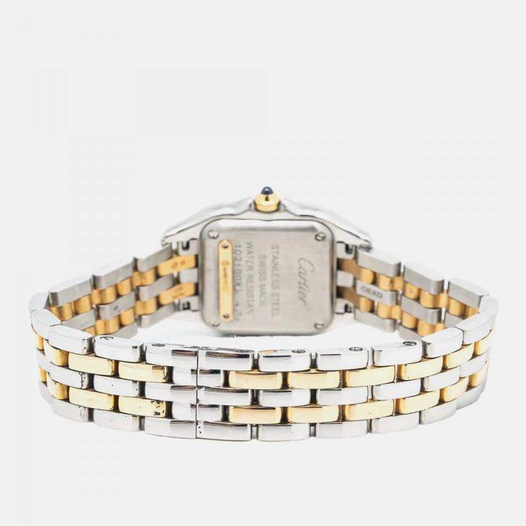 Pre Owned Cartier Panthere W2PN0006 Quartz White 18k Yellow Gold Women's Wristwatch 22 mm