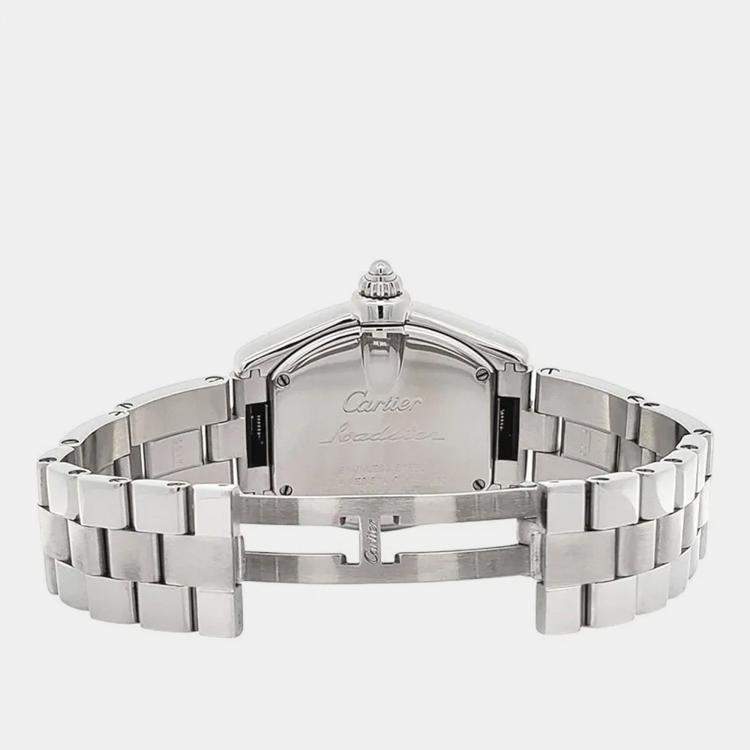 Pre Owned Cartier Roadster W62016V3 Quartz Silver Stainless Steel Women's Wristwatch 30 mm
