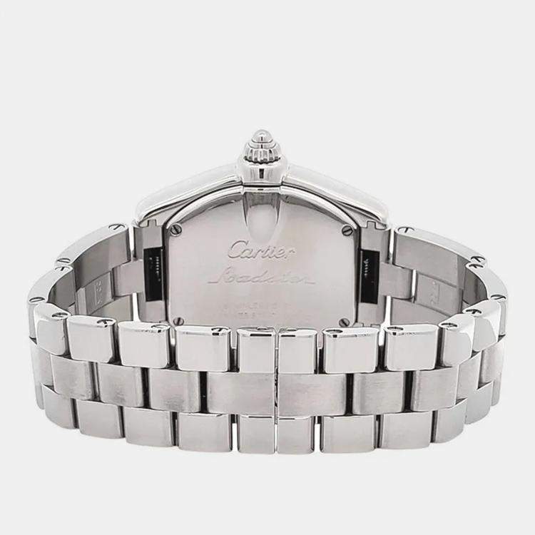 Pre Owned Cartier Roadster W62016V3 Quartz Silver Stainless Steel Women's Wristwatch 30 mm