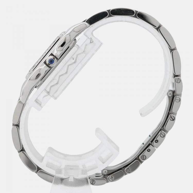 Pre Owned Cartier Panthere De Cartier W4PN0008 Quartz Silver Stainless Steel Women's Wristwatch 27 mm