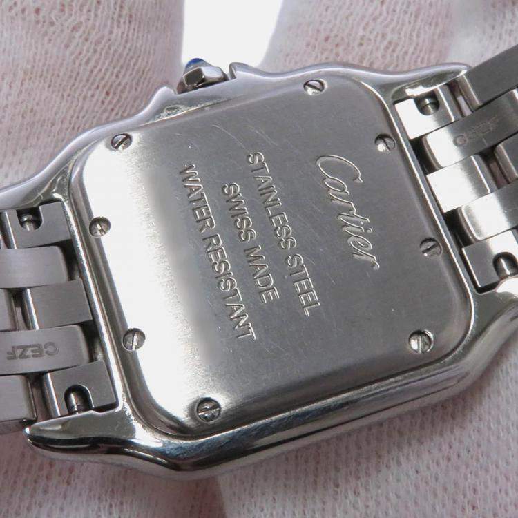 Pre Owned Cartier Panthere De Cartier W4PN0008 Quartz Silver Stainless Steel Women's Wristwatch 27 mm