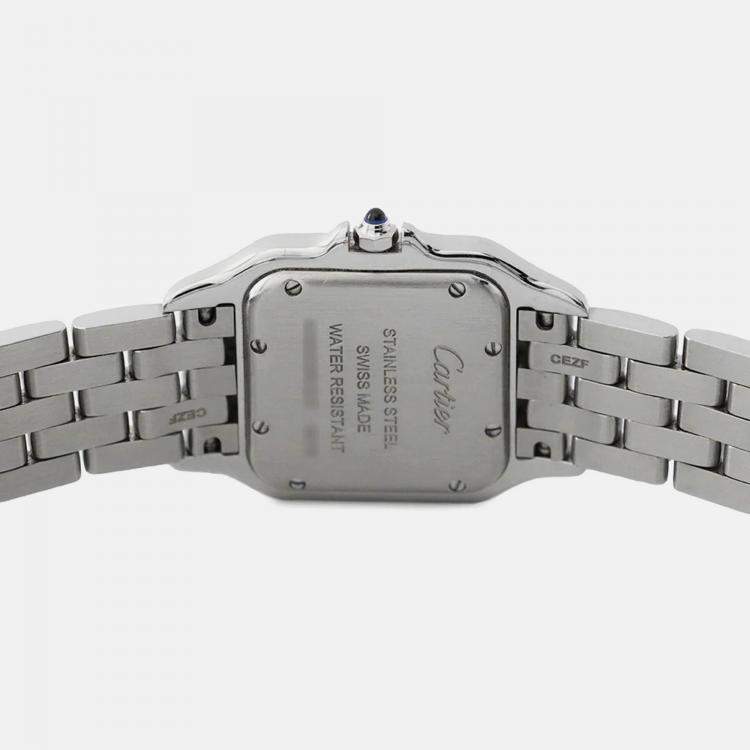 Pre Owned Cartier Panthere De Cartier W4PN0008 Quartz Silver Stainless Steel Women's Wristwatch 27 mm