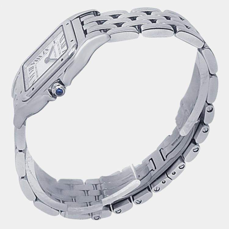 Pre Owned Cartier Panthere WSPN0015 Quartz Silver Stainless Steel Women’s Wristwatch 27 mm