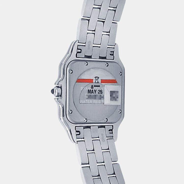 Pre Owned Cartier Panthere WSPN0015 Quartz Silver Stainless Steel Women’s Wristwatch 27 mm