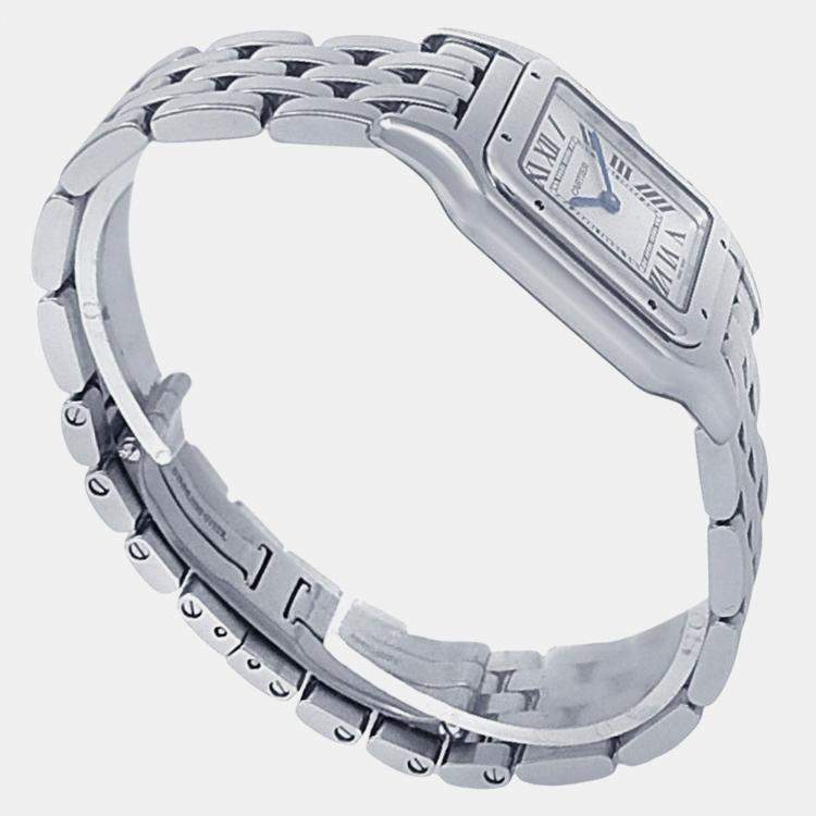 Pre Owned Cartier Panthere WSPN0015 Quartz Silver Stainless Steel Women’s Wristwatch 27 mm