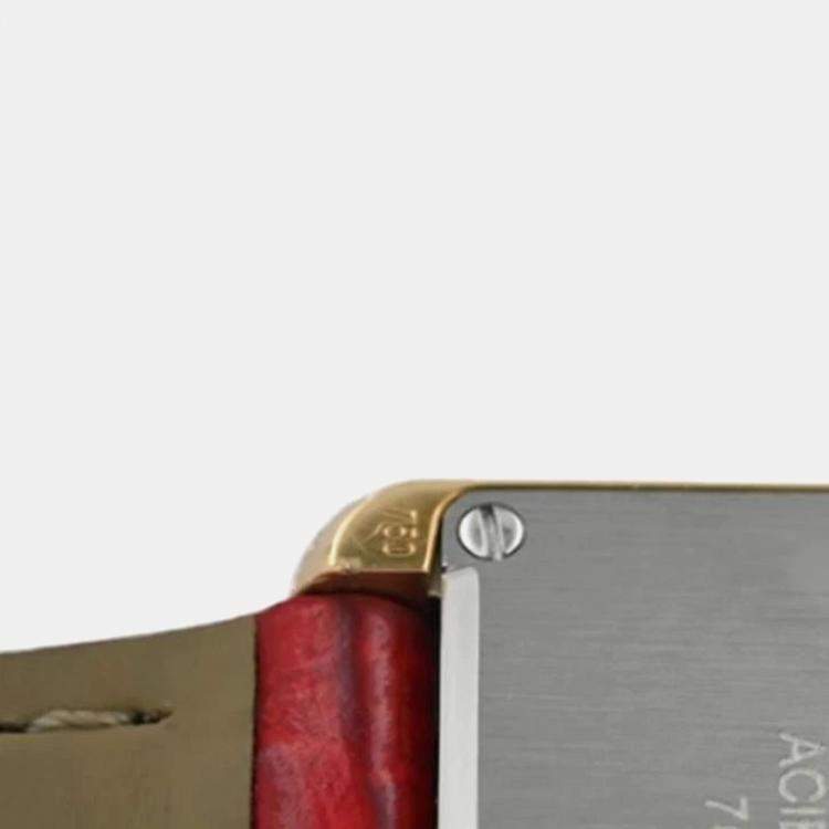 Pre Owned Cartier Tank Solo W1018755 Quartz White 18K Yellow Gold  Women's Wristwatch 24mm