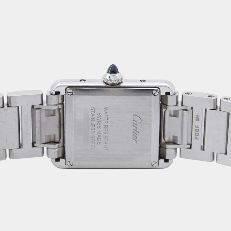 Pre Owned Cartier Tank Must WSTA0051 Quartz Silver Stainless Steel Women's Wristwatch 22 mm  