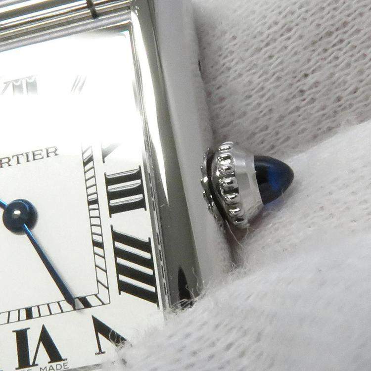 Pre Owned Cartier Tank Must WSTA0051 Quartz Silver Stainless Steel Women's Wristwatch 22 mm  