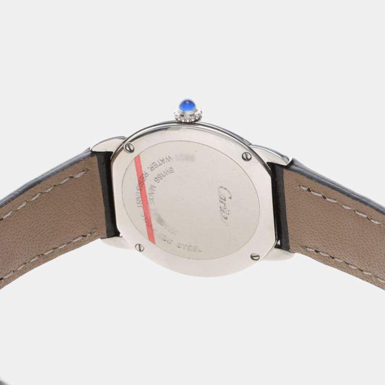 مملوكة مسبقًا Cartier Ronde Solo W6700155 Quartz Stainless Steel Womens Wristwatch 29.5 mm