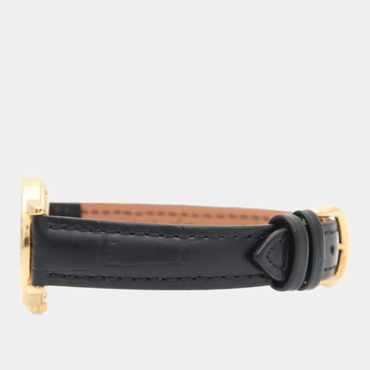 Pre Owned Cartier Must W1009143 Quartz Gold Plated Silver Womens Wristwatch 27.5 mm