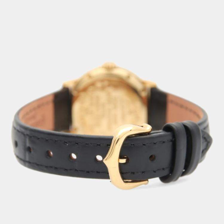 Pre Owned Cartier Must W1009143 Quartz Gold Plated Silver Womens Wristwatch 27.5 mm
