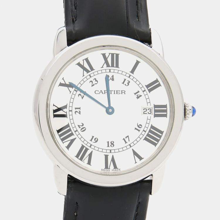Pre Owned Cartier Ronde Solo W6700255 Quartz Stainless Steel Womens Wristwatch 36 mm