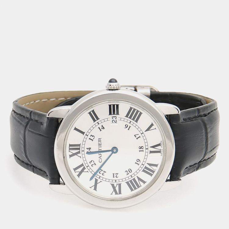 Pre Owned Cartier Ronde Solo W6700255 Quartz Stainless Steel Womens Wristwatch 36 mm