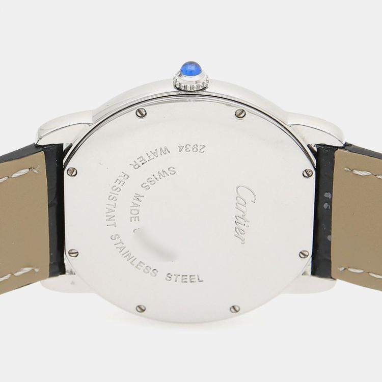Pre Owned Cartier Ronde Solo W6700255 Quartz Stainless Steel Womens Wristwatch 36 mm