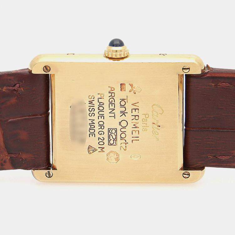 Pre Owned Cartier Tank Must W1002753 Quartz Stainless Steel Womens Wristwatch 23.5 mm