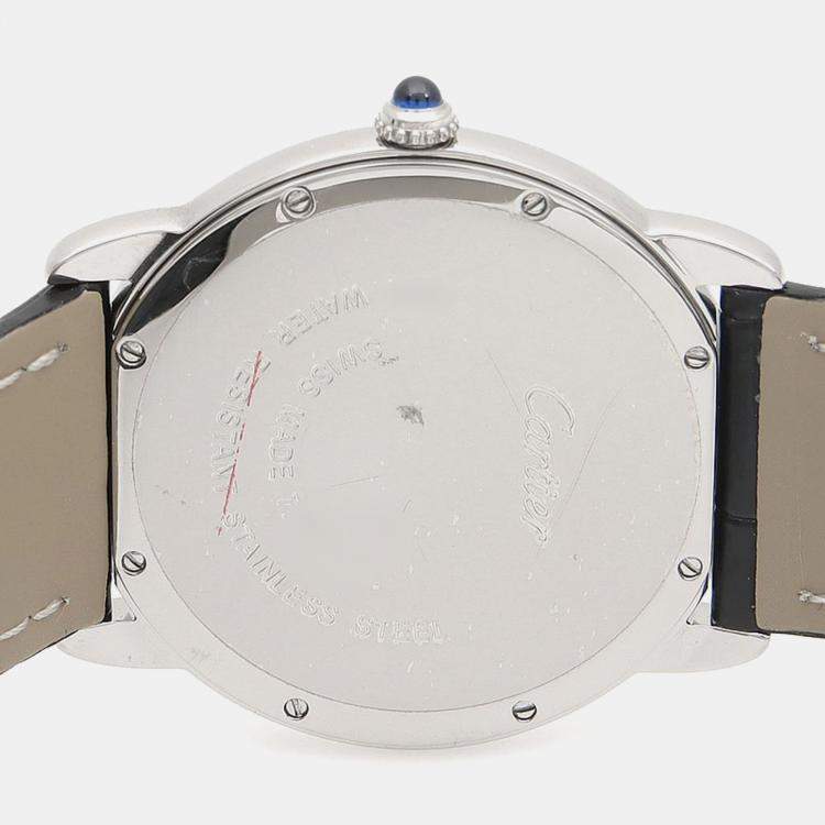 Pre Owned Cartier Ronde Solo W6700255 Quartz Stainless Steel Mens Wristwatch 36 mm