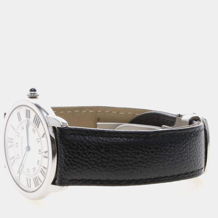 مملوكة مسبقًا Cartier Ronde Solo W6700255 Quartz Stainless Steel Men's Wristwatch 36 mm