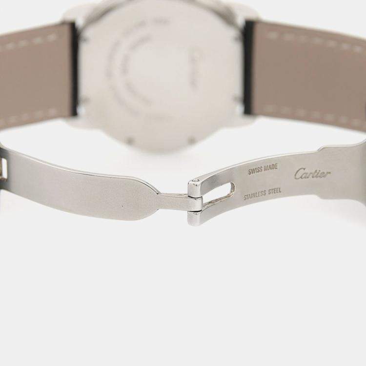Pre Owned Cartier Ronde Solo W6700255 Quartz Stainless Steel Men's Wristwatch 36 mm