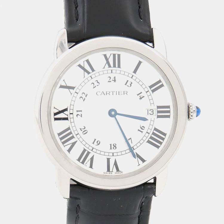Pre Owned Cartier Ronde Solo W6700255 Quartz Stainless Steel Men's Wristwatch 36 mm