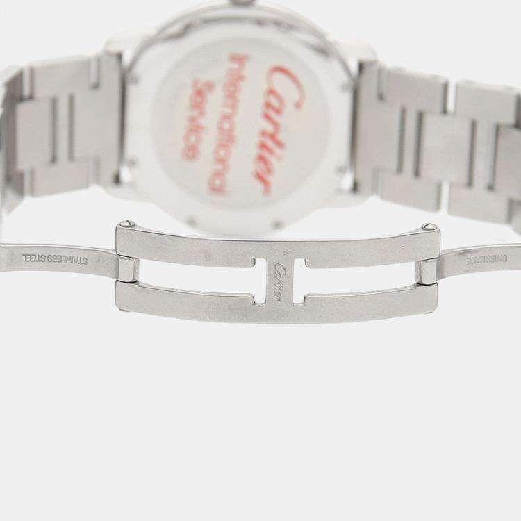 Pre Owned Cartier Ronde Solo W6701005 Quartz Stainless Steel Men's Wristwatch 36 mm