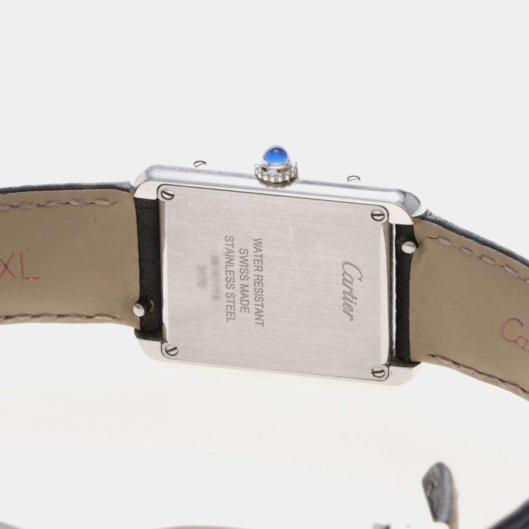 Pre Owned Cartier Tank Solo WSTA0030 Quartz Stainless Steel Womens Wristwatch 24.5 mm