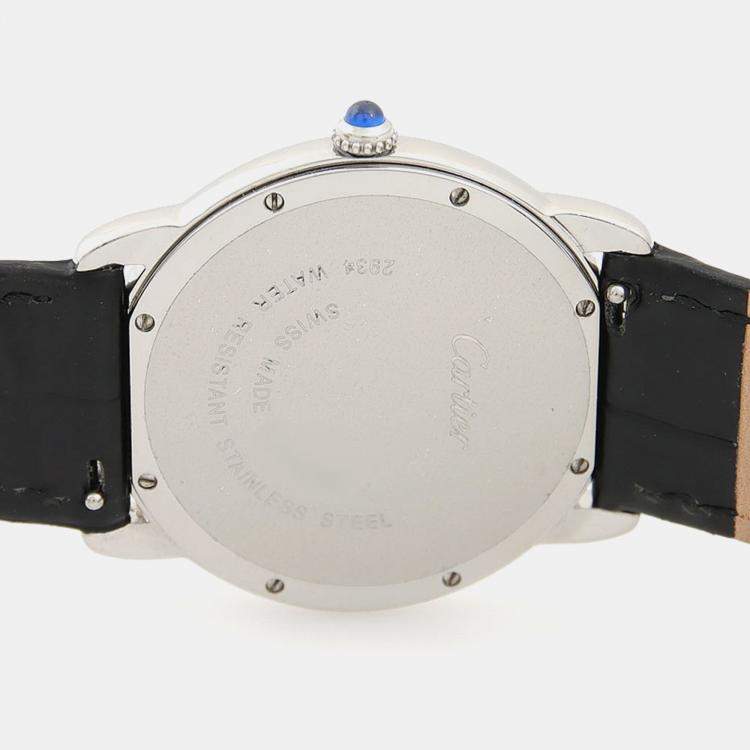 Pre Owned Cartier Ronde Solo W6700255 Quartz Stainless Steel Men's Wristwatch 36 mm